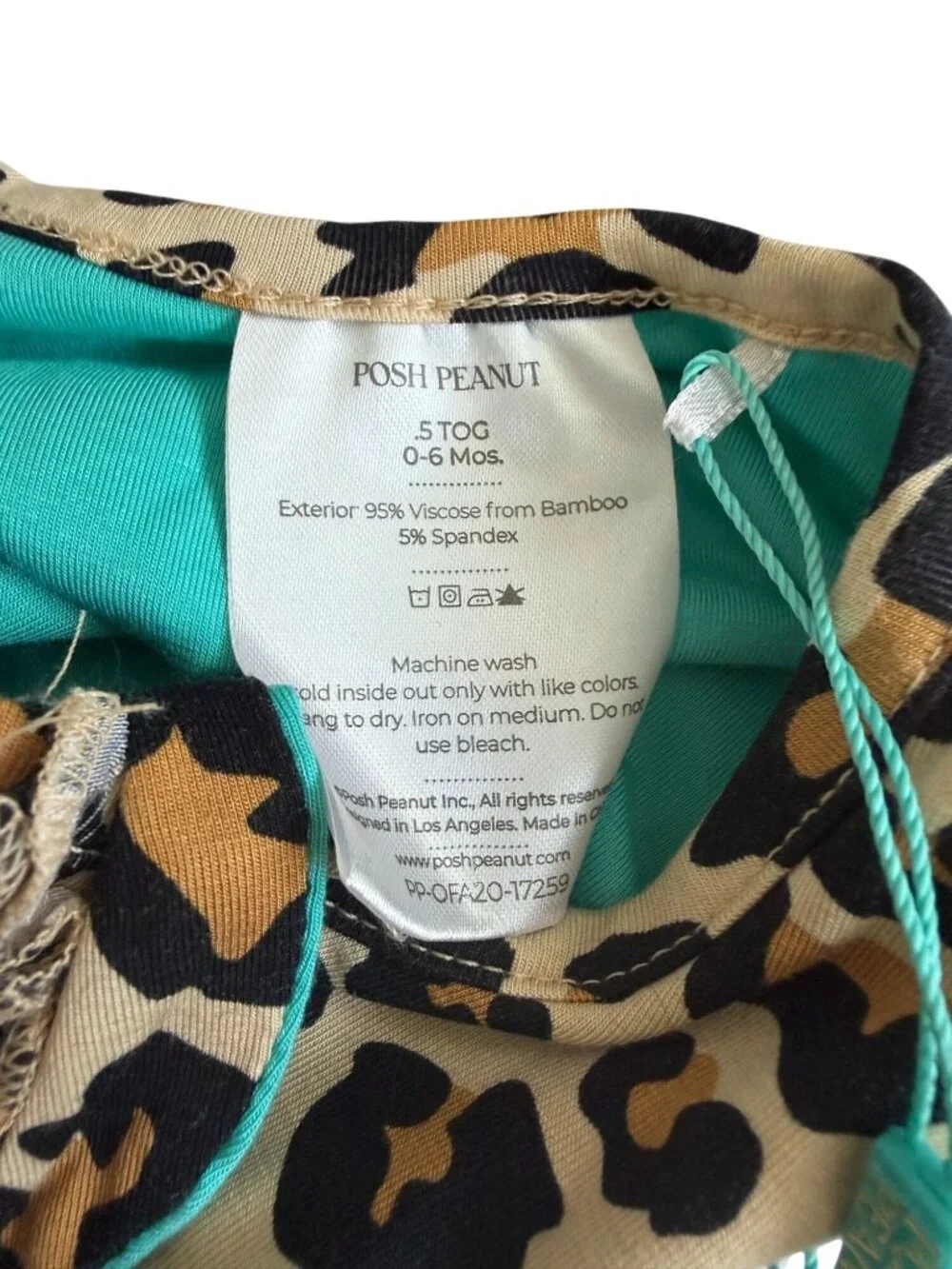 POSH PEANUT Lana Leopard Print Sleep Bag Sack Size 0-6 Months NEW NWT